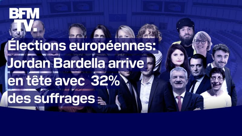 Élections européennes: Jordan Bardella arrive en tête avec 32 % des voix selon les estimations Elabe
