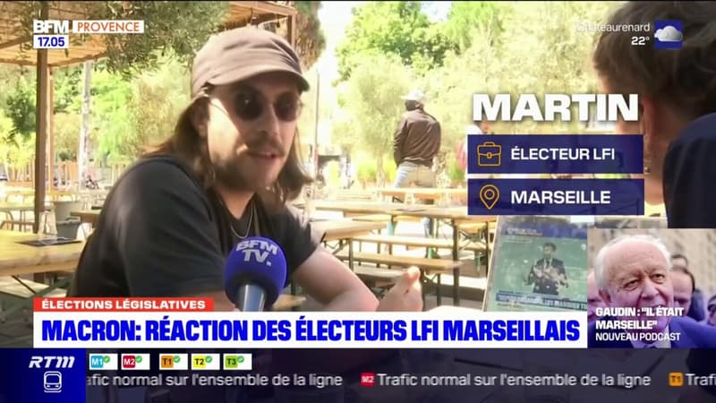 Regarder la vidéo Réaction des électeurs insoumis à Marseille face à la conférence d'Emmanuel Macron