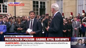 Gabriel Attal à Michel Barnier: "Vous avez une expérience quasiment inégalée du service de l'État"