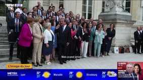 À peine arrivé à l'Assemblée, François Hollande déclenche la pluie