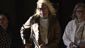 Delphine Daviet, la mère de Lola, au tribunal d'assises de Paris, au procès de Dahbia Benkired, le 17 octobre 2025.