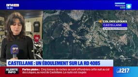 Castellane: un éboulement sur la RD 4085