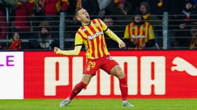 Przemyslaw Frankowski lors du match Lens-Angers (1-0, L1), le 26 janvier 2025