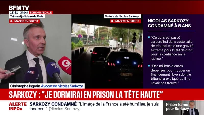 "Il n'y a pas de preuve", affirme l'avocat de Nicolas Sarkozy après la condamnation de l'ancien président