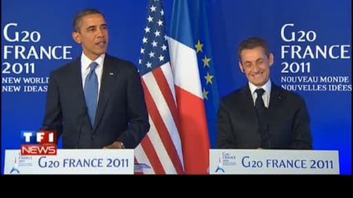 Barack Obama et Nicolas Sarkozy ce jeudi à Cannes