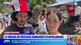 Tour de France: ambiance survoltée dans un virage de la côte de Saint-Apollinaire