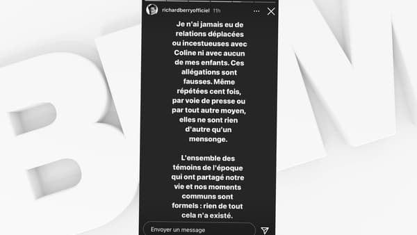 Richard Berry a démenti les accusations d'inceste d'une de ses filles, dans une story Instagram publiée le 2 février 2021.