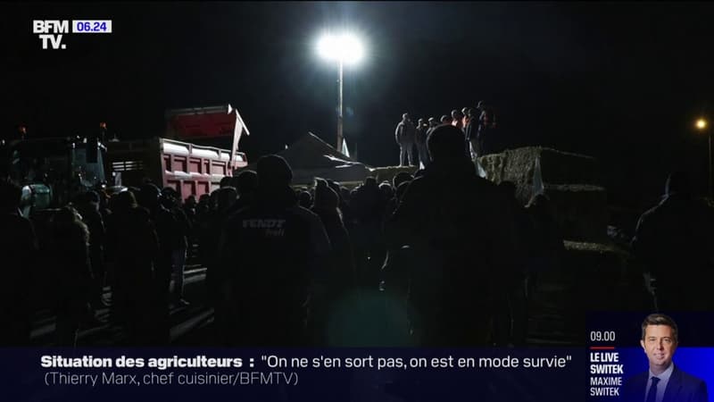 Val-de-Marne: une nuit avec les agriculteurs sur l'A11