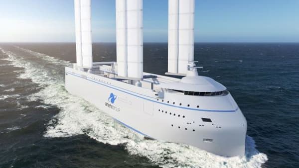 Le navire Canopée, équipé des ailes Oceanwings
