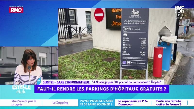 Rendre les parkings d'hôpitaux gratuits : "Pour 4 heures de parking, ça coûte 30 euros", témoigne Dimitri