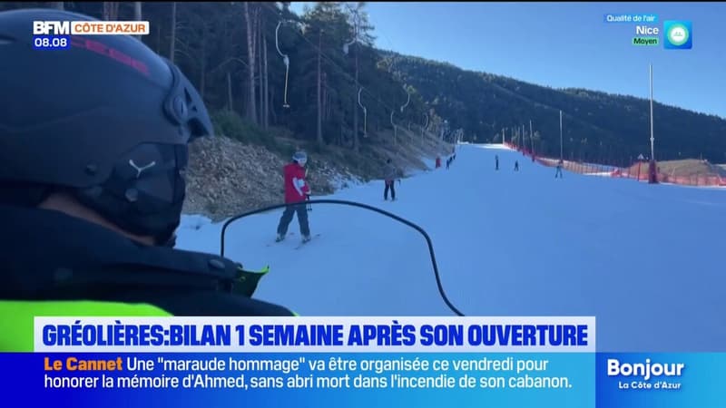 Alpes-Maritimes: premier bilan satisfaisant pour la station de ski Gréolières après une semaine d'ouverture