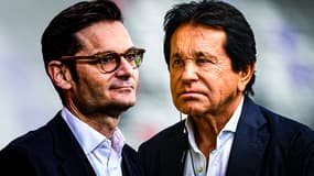 Le président de Lens Joseph Oughourlian, et le président de Nantes Waldemar Kita