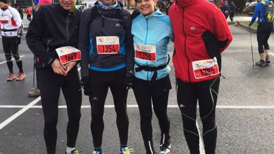 Avec des amis lors du Trail des Marcassins, en février dernier Avec des amis lors du Trail des Marcassins, en février dernier