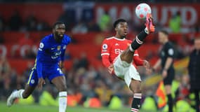 Anthony Elanga lors d'un match de Premier League dface à Chelsea, le 28 avril 2022.