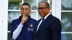 Kylian Mbappé et le président de la FFF Philippe Diallo