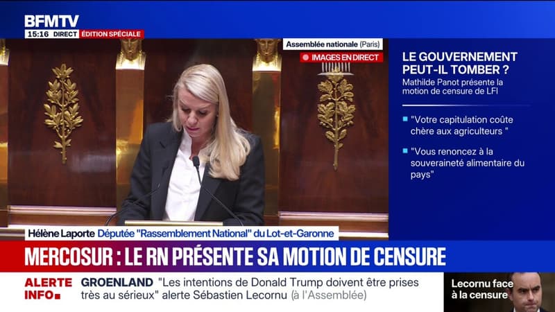Mercosur: pour Hélène Laporte, députée RN, la France "a choisi la voie du renoncement"