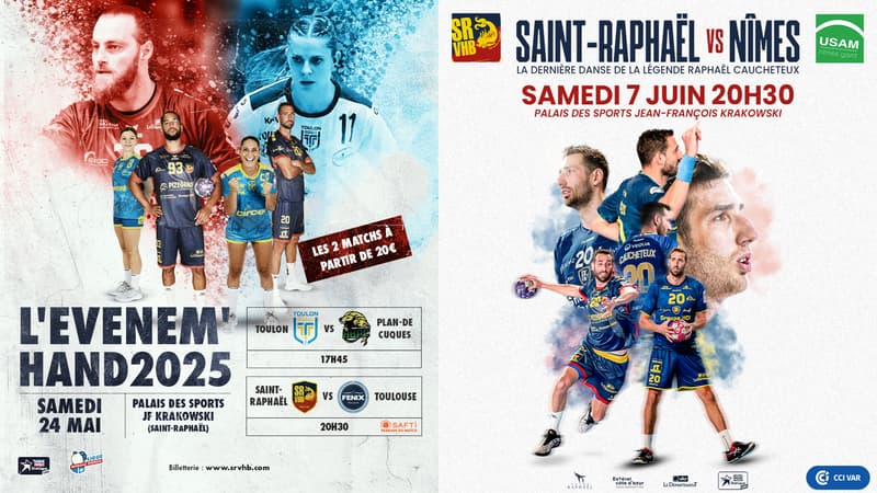 Vivez la fin de saison du Saint-Raphaël Var Handball en partenariat avec BFM Nice Côte d’Azur !