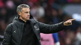 L'entraîneur du PSG Luis Enrique, ici face à Strasbourg