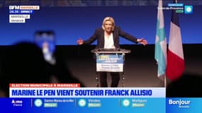 Élection Municipale à Marseille. Marine Le Pen vient soutenir Franck Allisio.