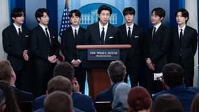 Le groupe coréen BTS à la Maison Blanche en mai 2022.