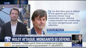 Jadot (EELV) sur les propos de Hulot: "J'espère qu'il va constater que le lobby pro-glyphosate est au gouvernement à travers le ministre de l'agriculture"