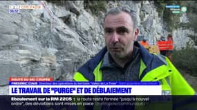 Route de la Tinée fermée: des opérations en cours pour évacuer les rochers