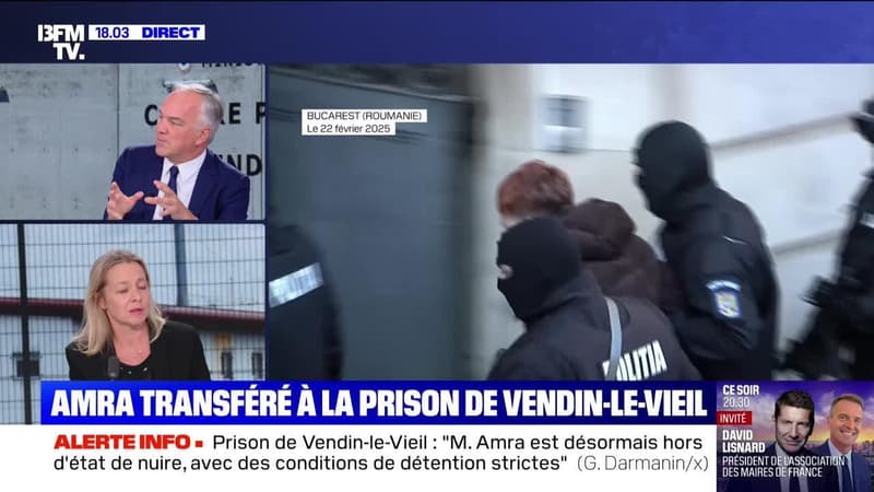 Mohamed Amra prepeljan v zapor Vendin-le-Vieil s helikopterjem