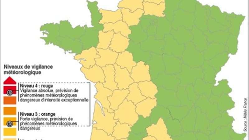 ALERTE ORANGE DANS DEUX DÉPARTEMENTS