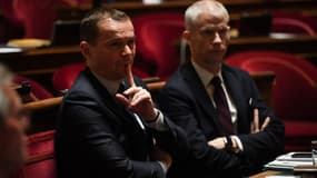 Olivier Dussopt et Franck Riester le 2 mars au Sénat 