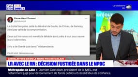 Législatives anticipées: LR avec le RN, une décision fustigée dans le Nord-Pas-de-Calais