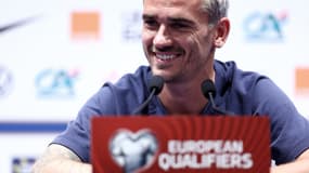 Antoine Griezmann en conférence de presse, le 6 septembre 2023.