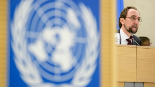 Le Haut-Commissaire de l'ONU aux droits de l'Homme Zeid Ra'ad Al Hussein à Genève le 6 juin 2017