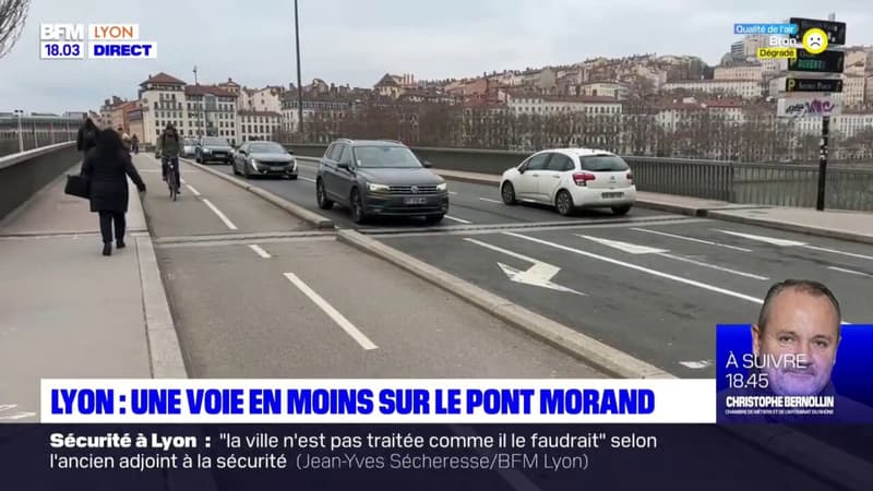 Lyon : Une voie en moins sur le pont Morand