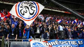 Les Irrésistibles Français pendant un match amical entre les Bleus et l'Allemagne à Lyon, le 23 mars 2024
