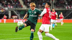 Radovan Pankov lors du match AZ Alkmaar-Legia Vasrovie (1-0, 2e journée de Conference League), le 5 octobre 2023