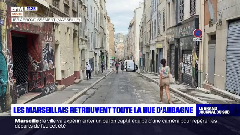 Marseille: la rue d'Aubagne rouvre entièrement aux piétons