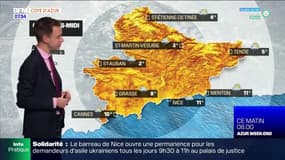 Météo: un dimanche matin pluvieux, quelques éclaircies dans l'après-midi, jusqu'à 11°C à Nice