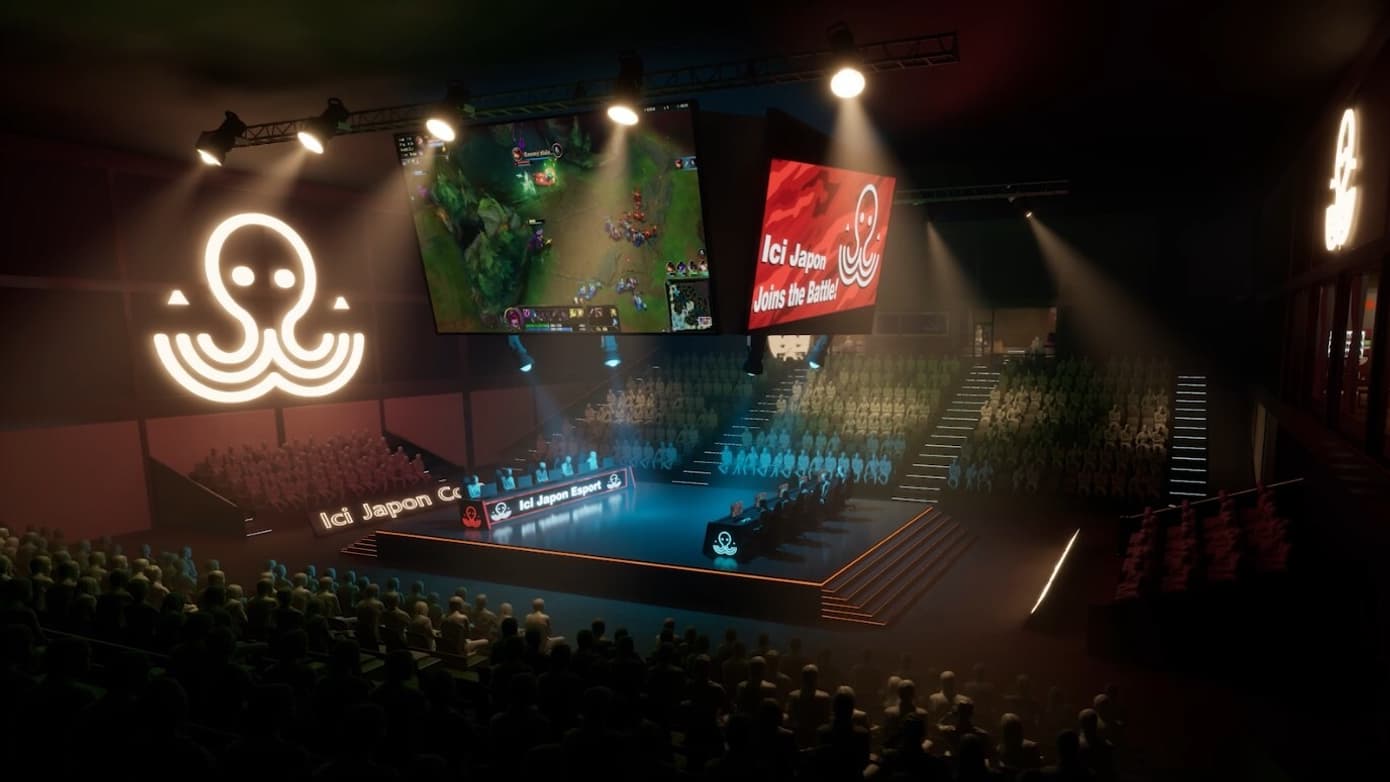 La gaming arena du futur site Odyssée dédié au jeu vidéo et à la pop culture
