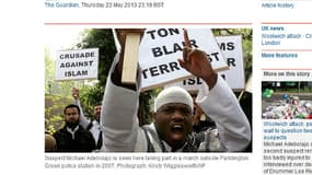 Cette photo publiée par le journal britannique The Guardian, montre Michael Adebolajo, lors d'une manifestation en 2007.