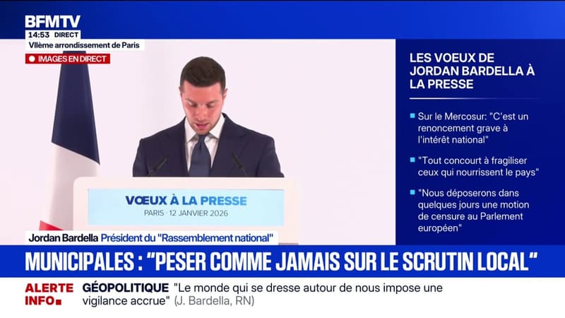 Procès en appel  du RN: "Je veux redire avec force mon soutien total et mon amitié à Marine Le Pen", affirme Jordan Bardella