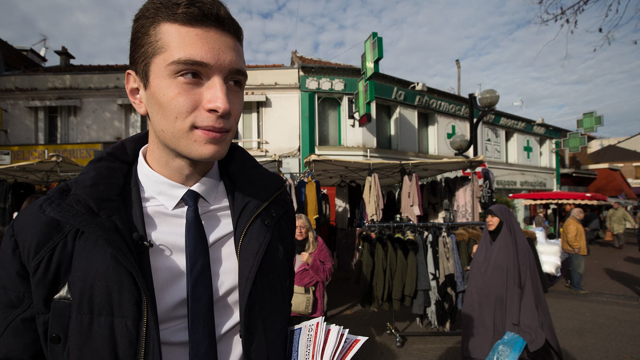 Jordan Bardella, en Seine-Saint-Denis, en 2015