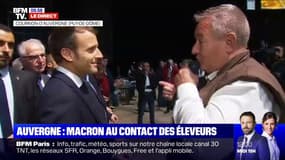 Emmanuel Macron est au sommet de l'élevage en Auvergne