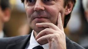 Le ministre des Finances François Baroin. La France envisage de nouveaux efforts budgétaires pour ne pas voir sa note financière dégradée par les agences de notation, ce qui l'obligerait à emprunter à un taux plus élevé sur les marchés financiers. /Photo