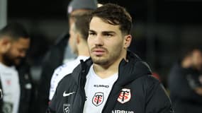 Antoine Dupont après le match du Stade Toulousain en Champions Cup, 15 décembre 2024