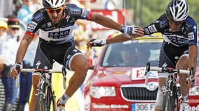 Fabian Cancellara et Andy Schleck