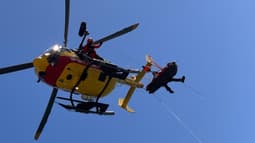 La victime a été héliportée vers l'hôpital de Rouen.