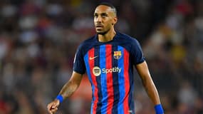 Pierre-Emerick Aubameyang avec le Barça, le 13 août 2022