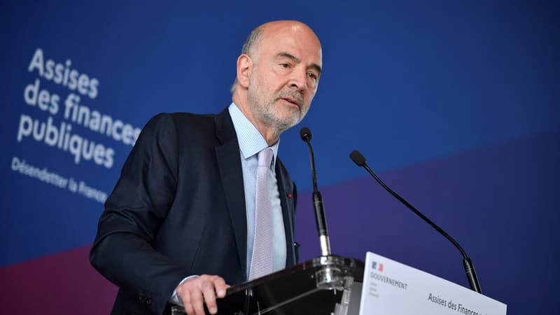 Pierre Moscovici, premier président de la Cour des comptes, ancien ministre de l'Économie et ancien commissaire européen, lors d'un discours à Bercy, le 19 juin 2023 (photo d'illustration).