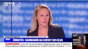 Émeutes: "Il y a une dissonance entre ce que dit Gérald Darmanin et ce qu'on voit sur le terrain" estime Marion Maréchal (Reconquête)