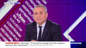 Xavier Bertrand fixe "trois conditions" pour soutenir la réforme: "Les 43 annuités, la fin des régimes spéciaux et les femmes" 
